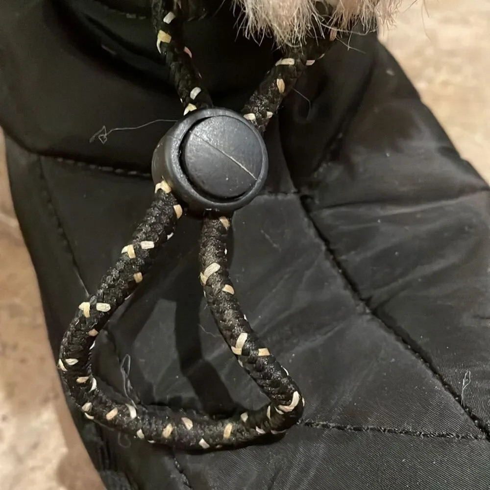 Time & Tru Black Thinsulate Faux Fur Quilted Boots Womens Size 7 Winter